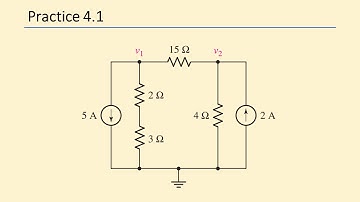 Practice 4.1 - Engineering Circuit Analysis - Hayt & Hemmerly, 9th Ed - Node-Voltage Analysis