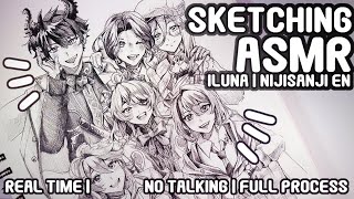 Sketching ASMR ILUNA| Real Time + Full Process | No Talking