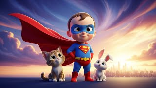 Baby Superhero Training  Kids Superhero Song Baby Saves Animals  3D Cartoon Kids Video#kidsvideo 