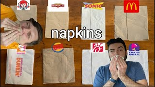 Which fast food place has the BEST napkin???