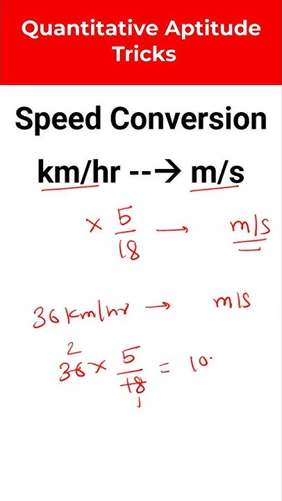 How to Convert Speed From KM/HR to M/S in Just 30 Secs #shorts - YouTube