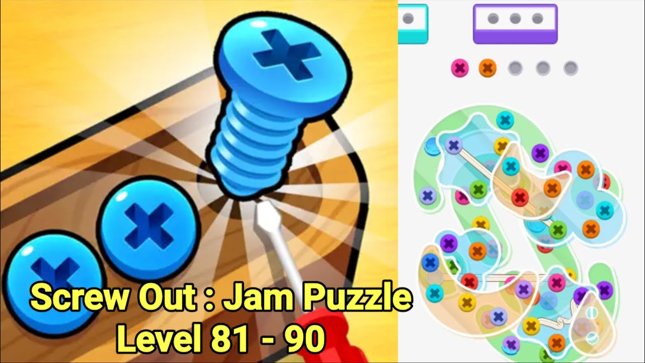 Screw Out : Jam Puzzle Answers | All Levels | Level 81-90