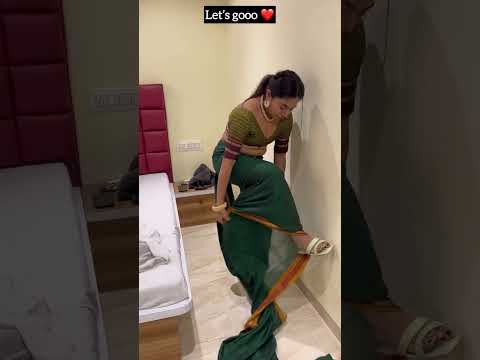 Easy Nauvari saree draping ❤️| #youtube #youtubeshorts #viral #grwm #meesho #nauvarisaree #viral