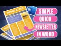 Create this easy and quick Newsletter in Word