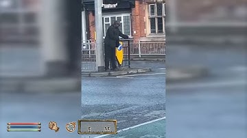 A Redguard tries Skooma for the first time