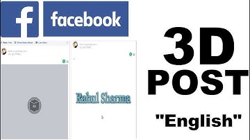 Facebook 3D Post -Tutorial 2018