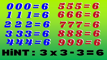 How to solve the 6s Challenge | Make 6 with 3 identical digits Puzzle