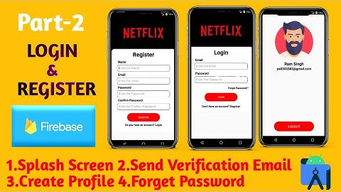 Register and login Using Firebase in Android Studio Part-2 || Email Verification and Splash Screen
