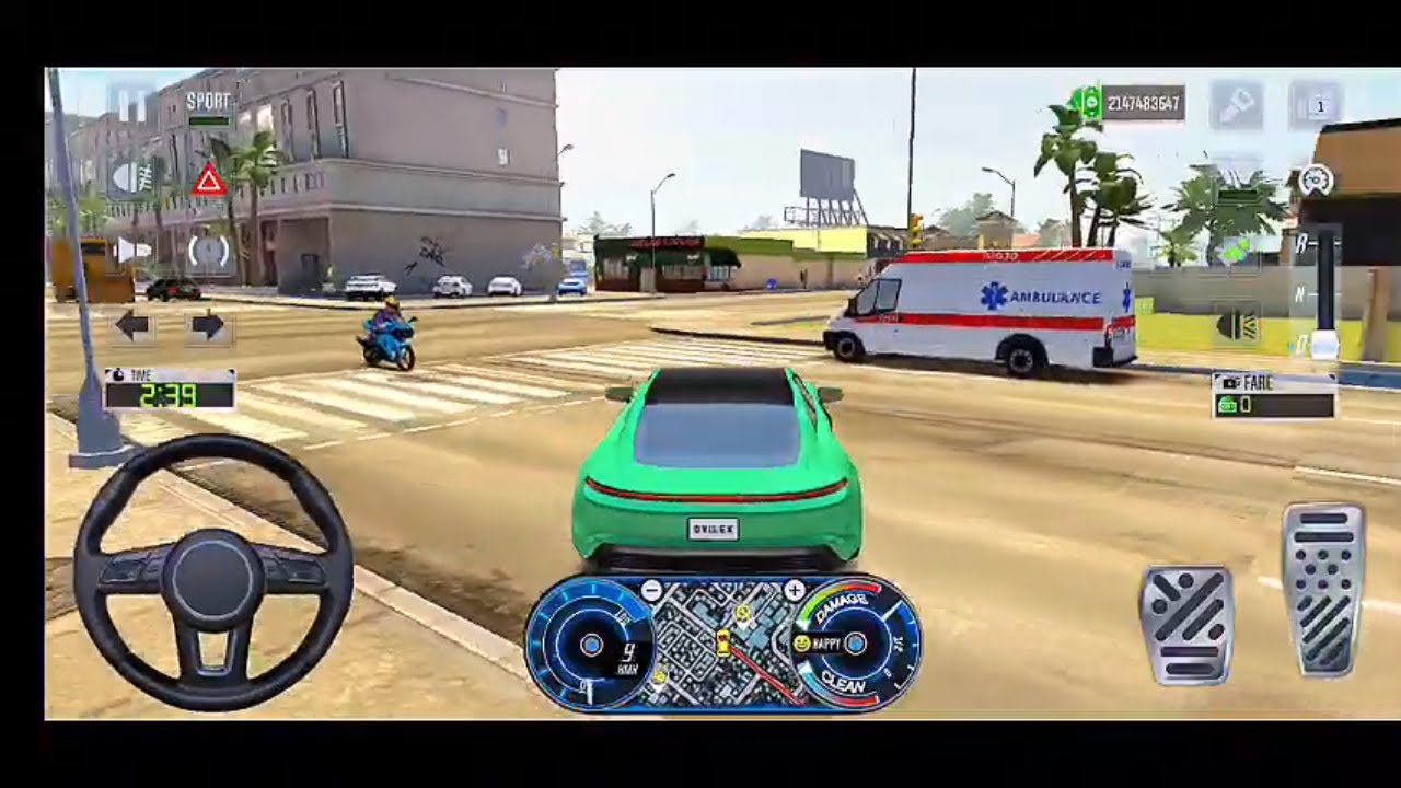 Super Car Game: Picking Up VIP Passengers in Miami Beach! (2024)