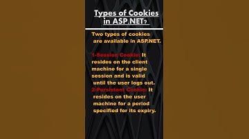 Types of cookies available in ASP.NET | #aspdotnet