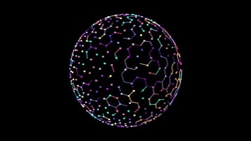 Hexagon by  random walkers. Draw by openFrameworks