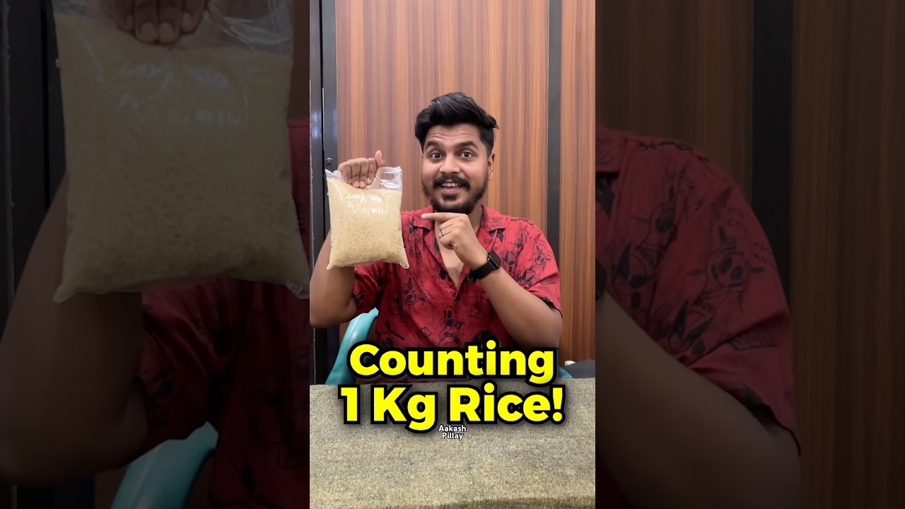 Counting 1 kg Rice! 🍚