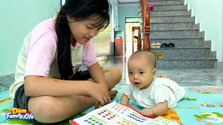 Baby Kim was very well-behaved when Quynh fed her baby food