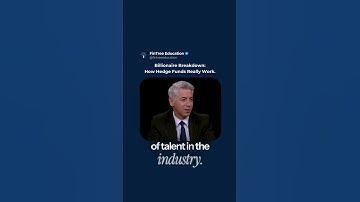 No buzzwords. No theory. Just a billionaire investor breaking down how hedge funds actually work.