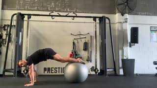 Stability Ball Full Plank demonstration