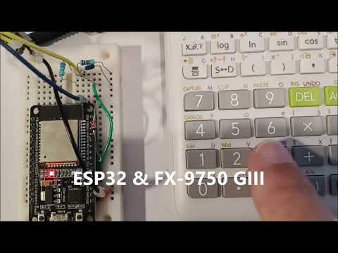 Casio calculator and ESP32 data logger, remote control, PIN key pad and data webserver