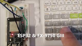 Casio calculator and ESP32 data logger, remote control, PIN key pad and data webserver