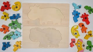 Best Toddler Number Learning | Learn Numbers in English and Japanese with Cute Animals Puzzles!