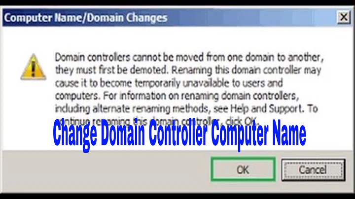 How to change Domain Controller computer name | rename Domain Controller  hostname