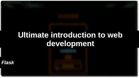 Builld a simple website with python | flask tutorial