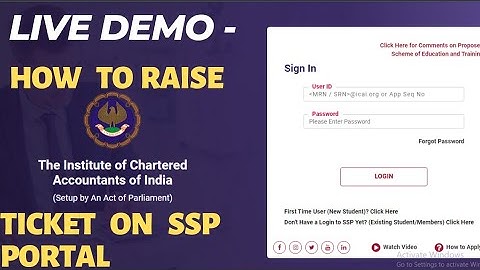 Live Procedure How to Raise a query in ICAI SSP portal | How to Raise Ticket on ICAI SSP Portal