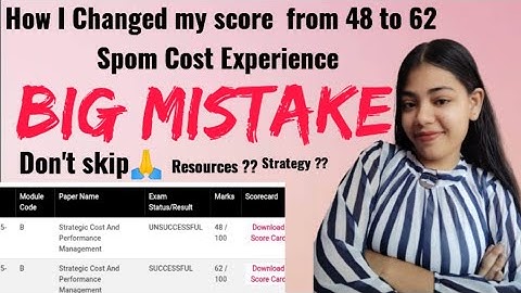 Spom set B. Costing// Strategy // material /How I scored 62 marks in just 4-5 days💯👍😊 #spom #cafinal