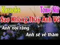 Sao khng thy anh v karaoke tone n karaoke lm organ  beat mi