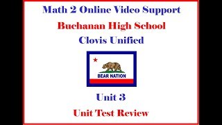 Math 2 Unit 3 Review Worksheet Morgan