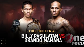 Begitu Sengit! 😵 Billy Pasulatan vs Brando Mamana | Full Fight One Pride MMA FN 41
