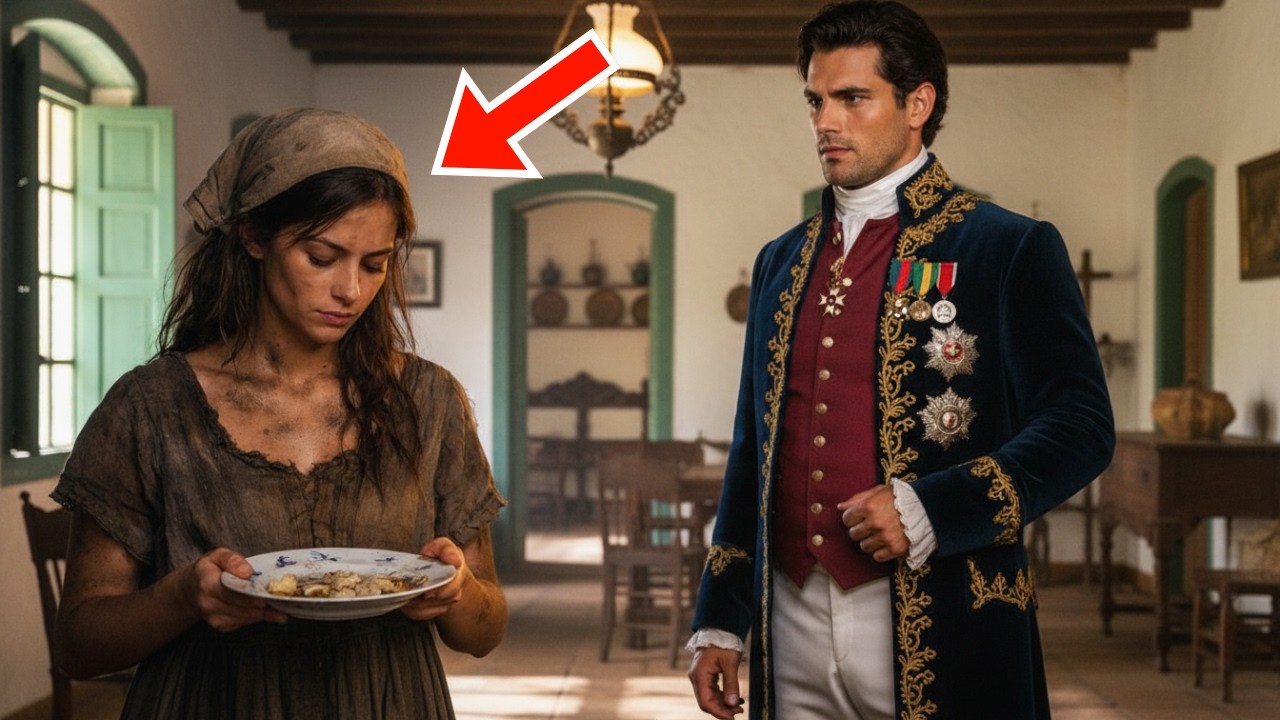 Sie aß still die Reste aus der Küche, bis der reichste Baron der Region sie sah und alles veränderte