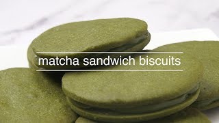 Homemade Matcha Sandwich Biscuits