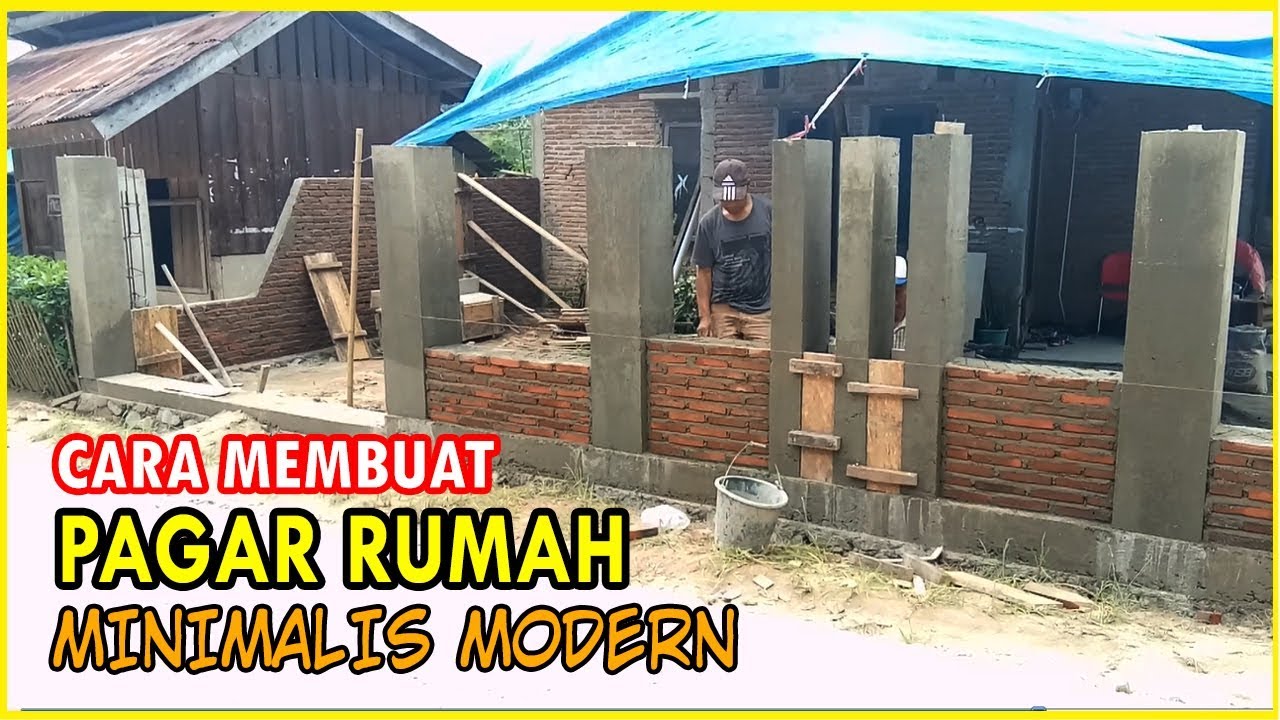 Cara Membuat Pondasi Pagar Rumah Minimalis Modern Anti Gempa Bagian 1 YouTube