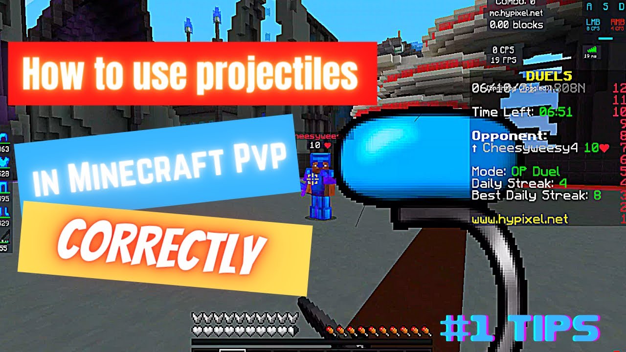 How to rod Pvp in Minecraft | Projectiles Tips #1 - YouTube