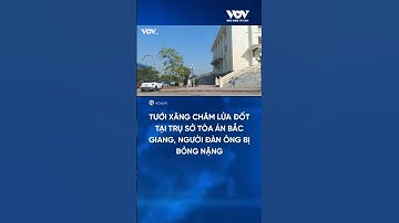 Tưới xăng châm lửa đốt tại trụ sở tòa án Bắc Giang, người đàn ông bị bỏng nặng #shorts
