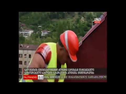 ჯვარში ქარისგან დაზიანებული სახურავების აღდგენითი სამუსაოები მიმდინარეობს