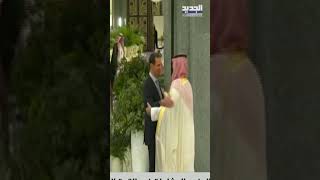 ولي العهد السعودي الامير محمد بن سلمان مستقبلا الرئيس السوري بشار الاسد