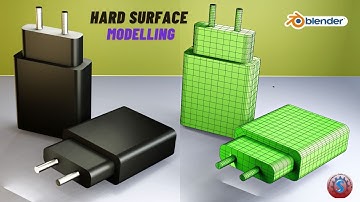 HARDSURFACE MECHANICAL PART - MOBILE CHARGER MODELLING || BLENDER 2.9 || TUTORIAL#10