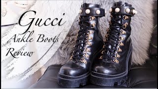 gucci leather ankle boot with sylvie web dupe