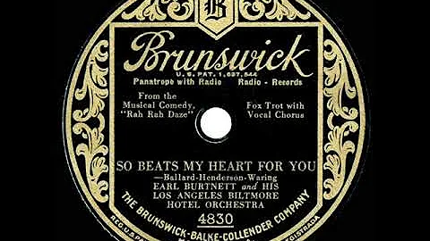 1930 HITS ARCHIVE: So Beats My Heart For You - Ear...