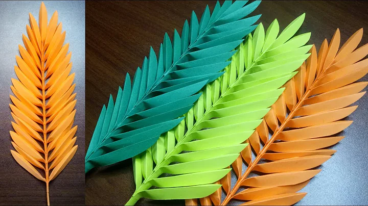 DIY PALM LEAVES EASY PAPER LEAVES MAKING FOR DECORATON