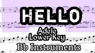 Hello Adele Tenor Soprano Clarinet Trumpet Sheet Music Backing Track Play Along Partitura