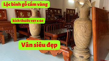 Cặp Lộc Bình Gỗ Cẩm Vàng Chọn Vân Siêu Đẹp - Đồ Gỗ Nam Quỳnh