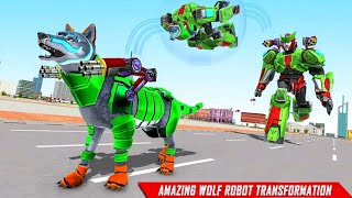 Robot Serigala Berubah Jadi Mobil Balap | Wolf Robot Transforming Games - Robot Car Games screenshot 4
