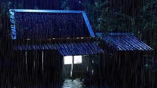 rain thunder sounds, rain on the corrugated iron roof for sleep, stress relief, study, meditatio