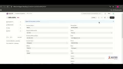 6.How to Create RFQ from Customer Quotation to Supplier | ERPNext Trading Module