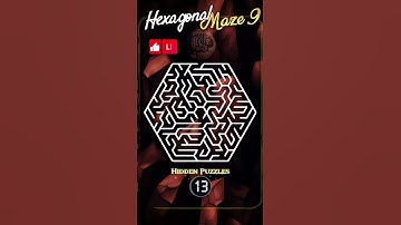 Hexagonal mazes  Maze 9 #hiddenpuzzles