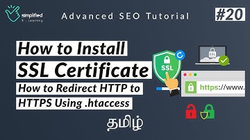 How to install SSL Certificate and Redirect to HTTPS automatically | SEO Tutorial in Tamil |#20