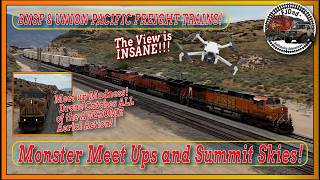 INSANE TRAIN MEET-UPS & EPIC DRONE FOOTAGE! BNSF & UP FREIGHT TRAIN ACTION FROM THE SUMMIT'S SKIES!