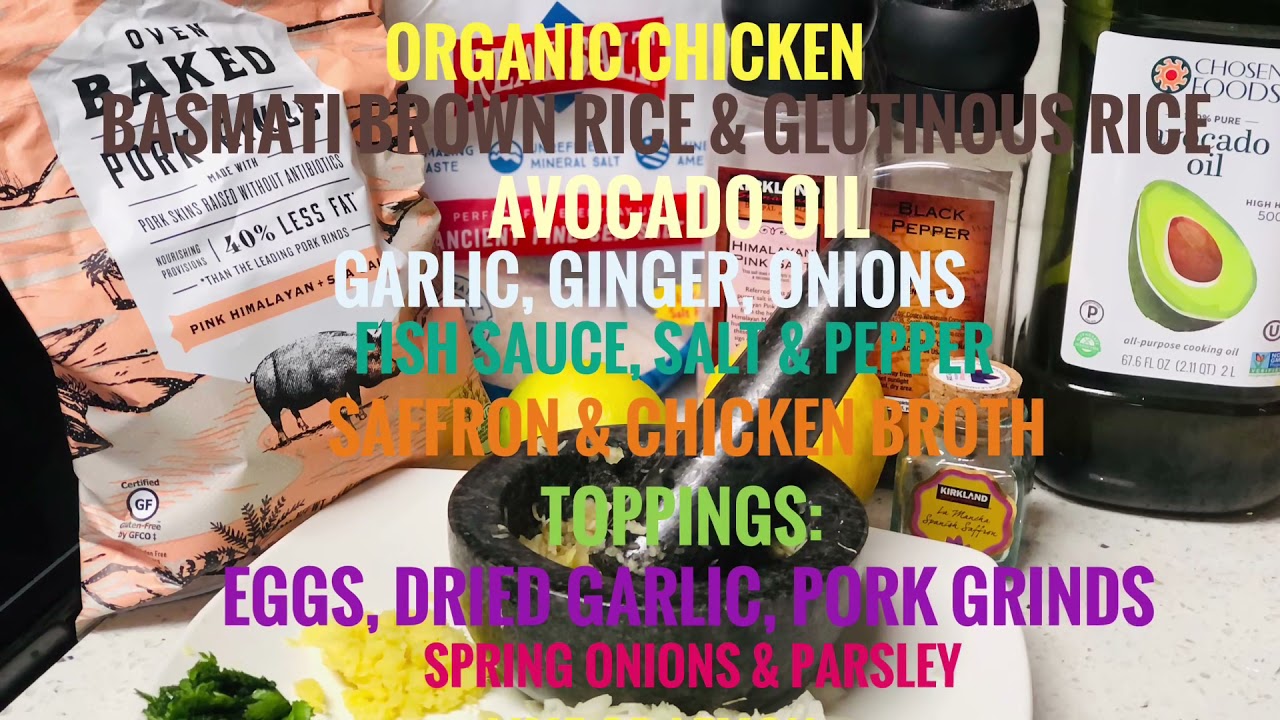 Healthy Chicken Arroz Caldo-Chicken Rice Porridge 