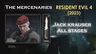 Resident Evil 4 (2023), Mercenaries, Krauser(knife combo), All Stages